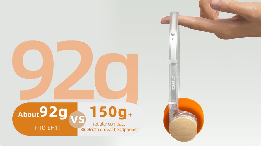 Casque FiiO EH11 ultra l&eacute;ger 92 g pour un confort prolong&eacute;