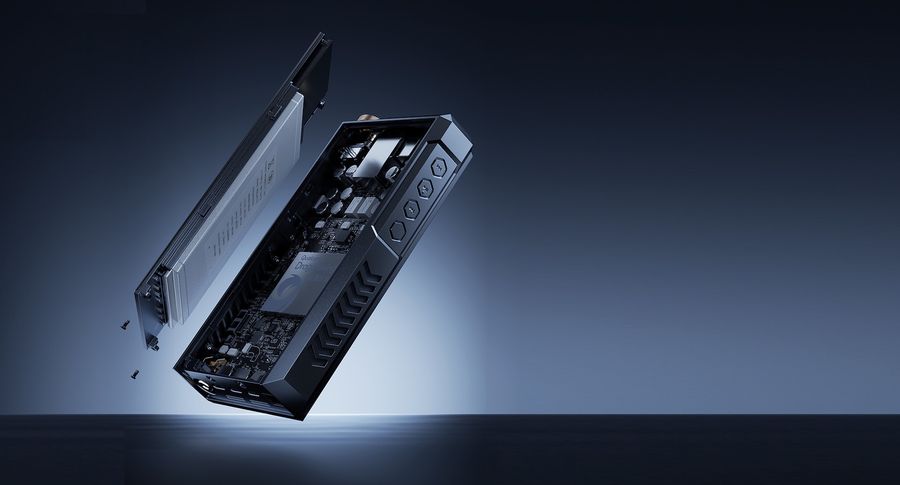 Lecteur audio FiiO M27 avec batterie amovible de 9200 mAh offrant 9 heures d&rsquo;autonomie.