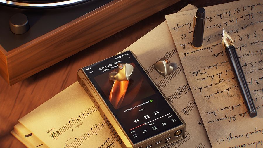 Commandes du FiiO M27 : boutons physiques et molette pour un contrôle simplifié.