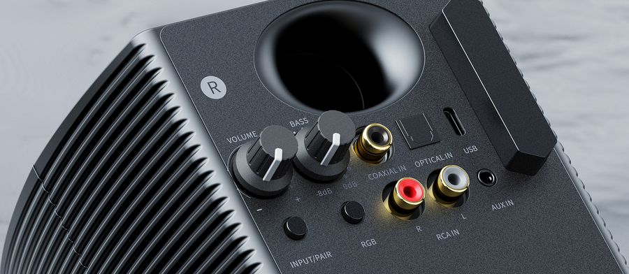 L'enceinte de bureau FiiO SP3 BT dispose d'entrées analogiques et numériques.