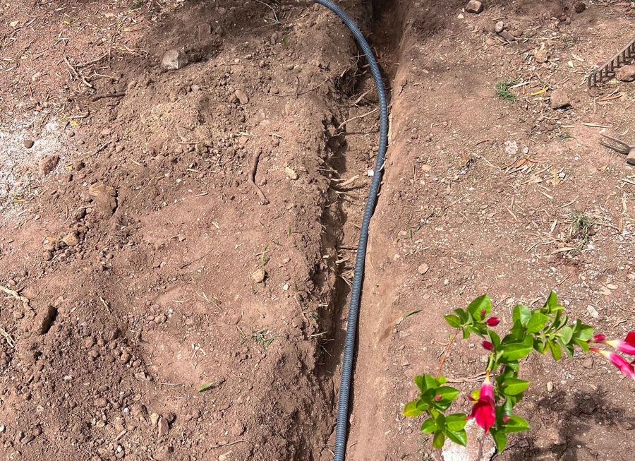 Installation passage gaine