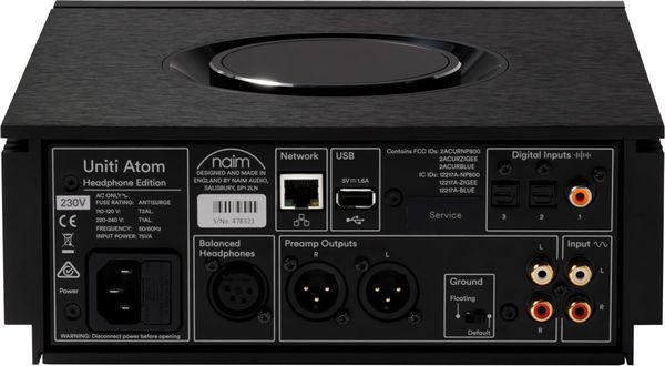 Naim Uniti Atom Headophone Edition : connectique