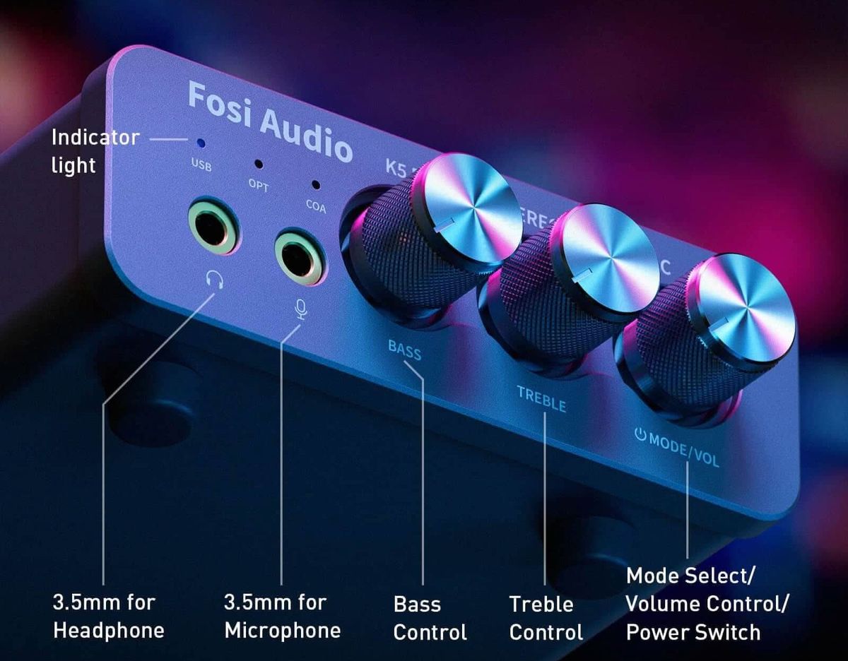 Fosi Audio K5 PRO commandes avant