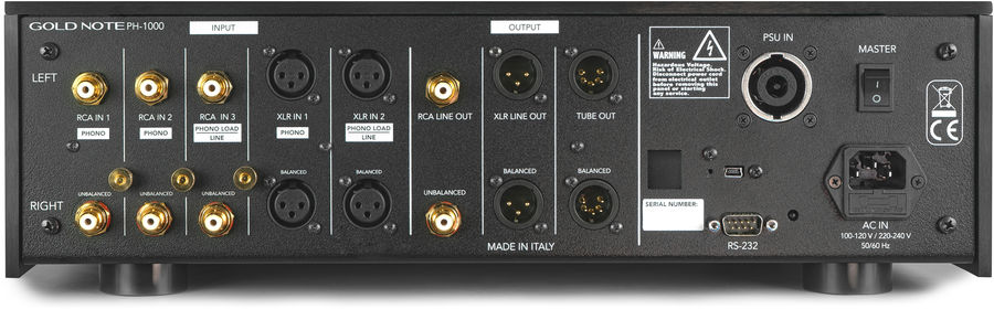 Gold Note PH-1000 connecteurs