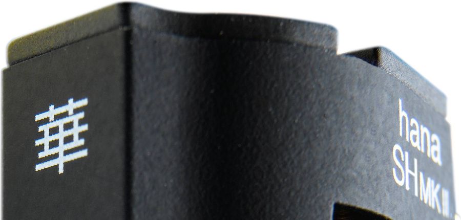 Vue de d&eacute;tail plaque de laiton Hana SH MKII