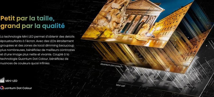 Hisense 65U8NQ : technologies QLED et mini LED