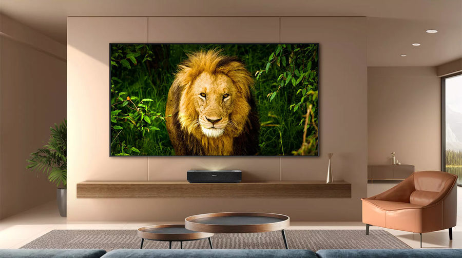 Hisense 90L5HD Laser TV  : vid&eacute;oprojecteur + &eacute;cran anti-reflet