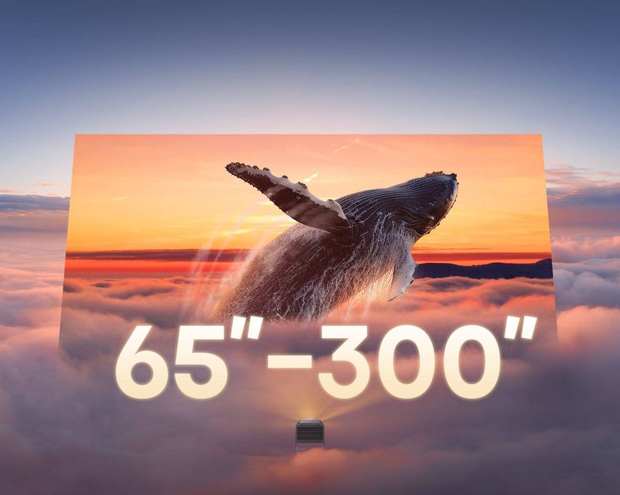 Le vidéoprojecteur 4K Hisense C2 offre une projection ajustable de 65 à 300 pouces avec des images immersives.