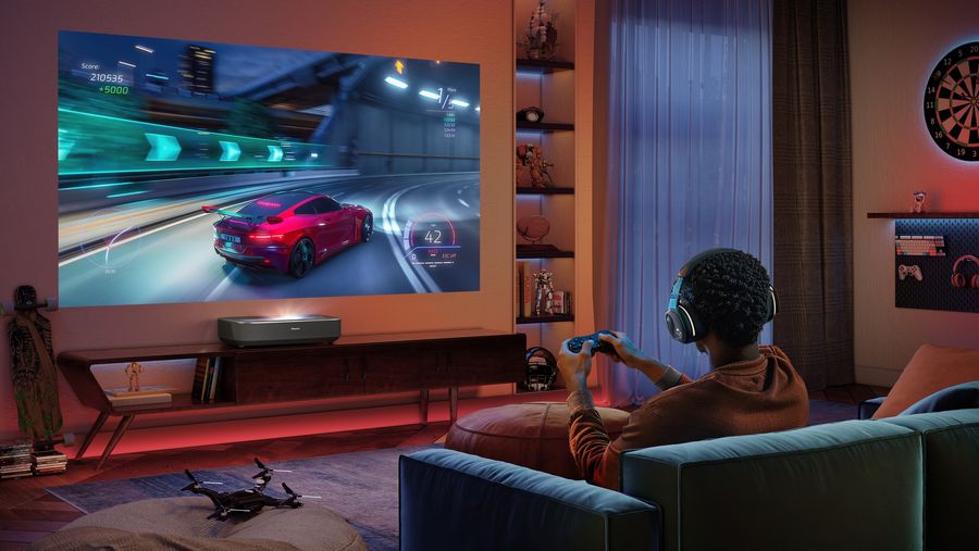 Le projecteur Hisense PL2 est idéal pour le gaming avec la possibilité de jouer en 4K 60 fps et Full HD 240 fps.