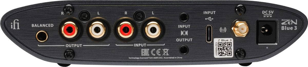 Connectique du récepteur iFi Audio ZEN Blue V3