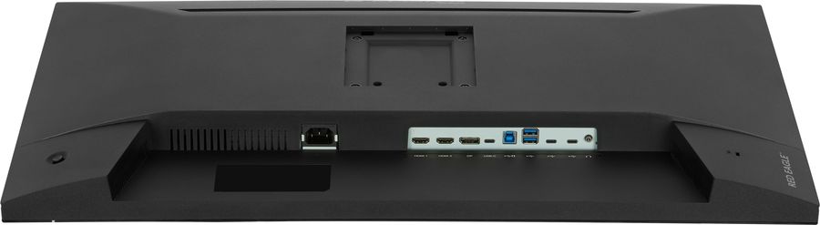 Connectique du moniteur iiyama G-Master Red Eagle GB3261UHSCP-B1 avec HDMI 2.1, DisplayPort 1.4 et USB-C 95 W.