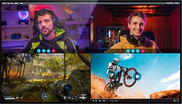 L'écran gaming incrurvé iiyama G-Master GCB3480WQSU-B1 dispose de la fonctionnalité Picture-by-Picture.