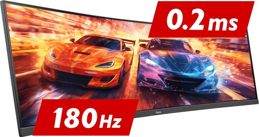 Le moniteur 2K iiyama G-Master GB2770QSU-B6 Red Eagle peut atteindre une fréquence de rafraichissement élevée jusqu'à 180 Hz.