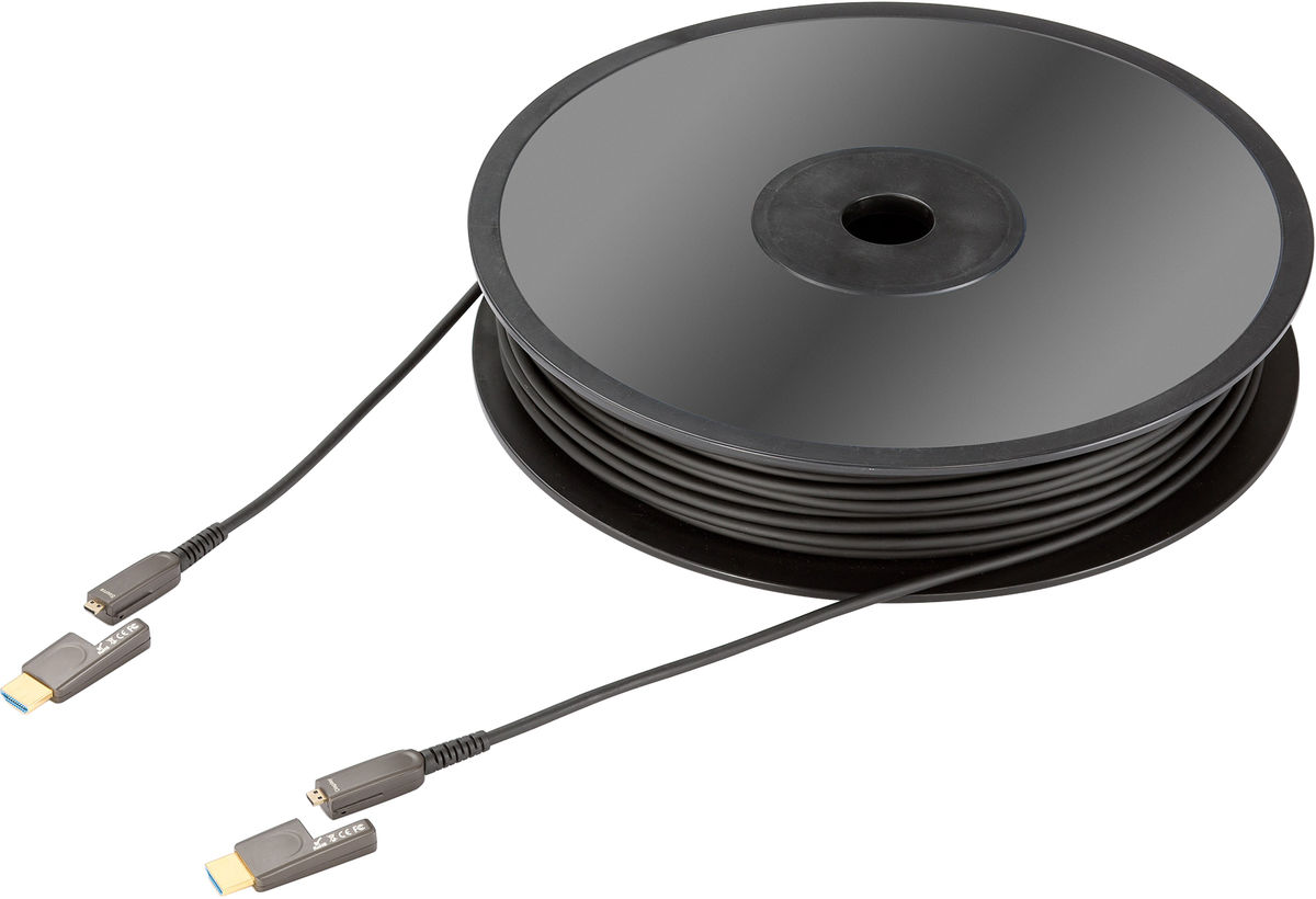 Câbles HDMI Inakustik HDMI-Micro 2.0 Optical Fiber Cable (50 m)