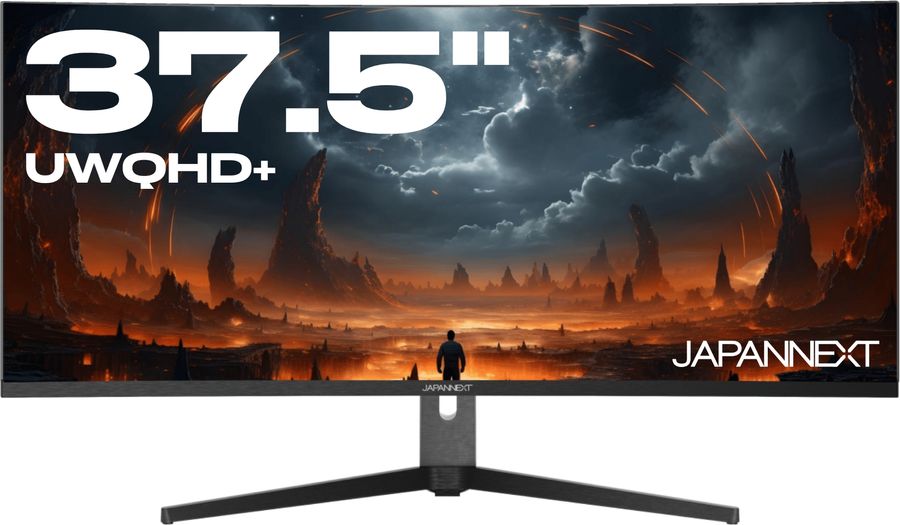 L'&eacute;cran ultrawide Japannext JN-i375C144UQR-H offre une d&eacute;finition UWQHD+ pour un plus grand espace de travail. 