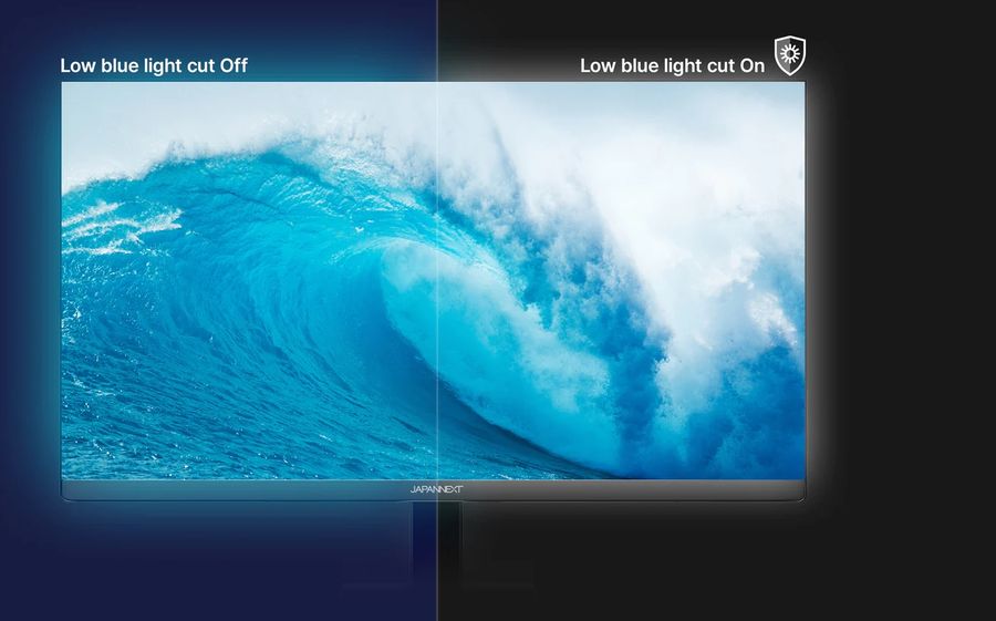 L'&eacute;cran PC Japannext JN-IPS27144UHDR-HSP r&eacute;duit les effets de la lumi&egrave;re bleue.