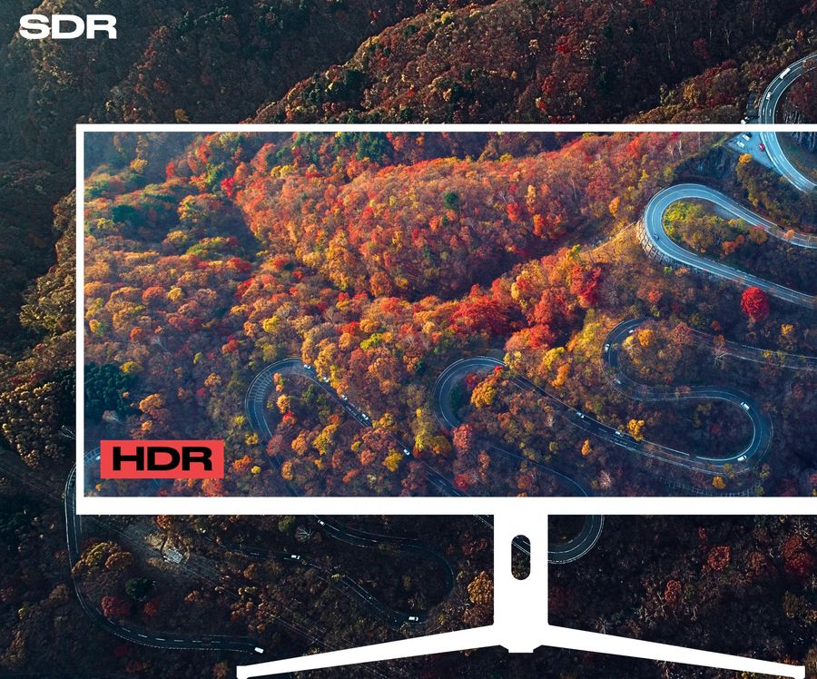 Le moniteur ultra large Japannext JN-IPS40UWQHDR144 prend en charge les contenus HDR.