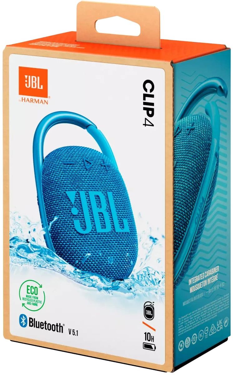 JBL Clip 4 Eco Bleu - Enceintes Bluetooth portables sur Son-Vidéo.com