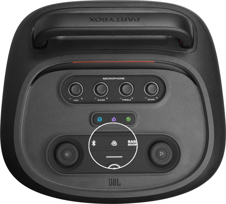 Zoom à la loupe sur le bouton Auracast