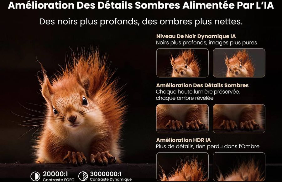 JMGO N3 Ultimate : contraste renforc&eacute; et am&eacute;lioration de l'image par IA