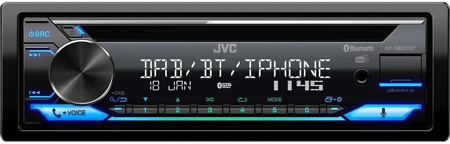 Autoradio JVC KD-DB922BT : vue de face