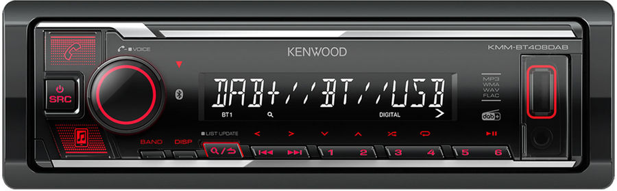 Autoradio JVC KMM-BT408DAB : vue de face