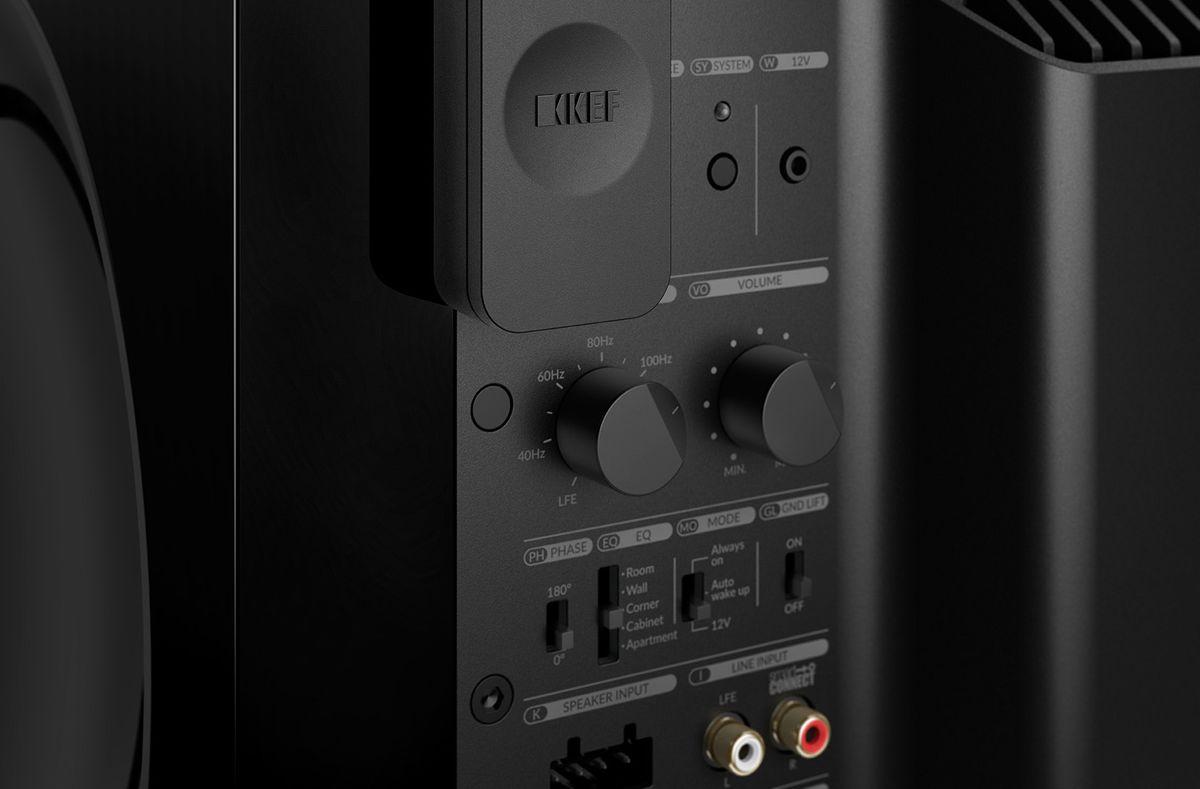 Connectique du caisson de basses KEF KC 92