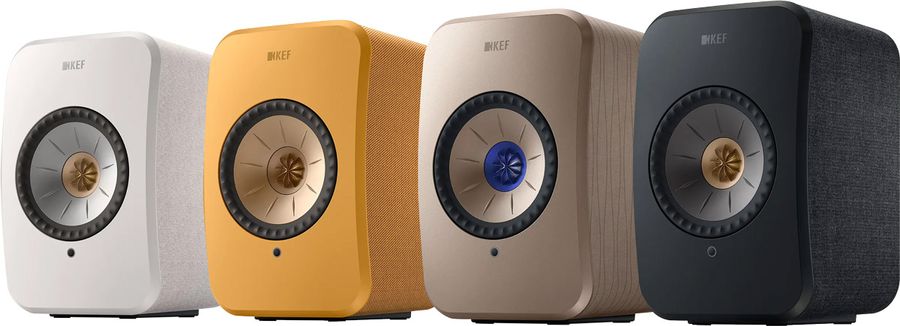 Enceintes sans fil hi-fi KEF LSX2 : vue toutes les couleurs