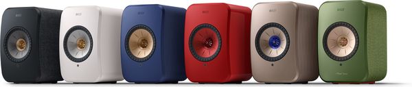 Enceintes sans fil hi-fi KEF LSX2 Enceintes sans fil hi-fi KEF LSX2 : vue toutes les couleurs
