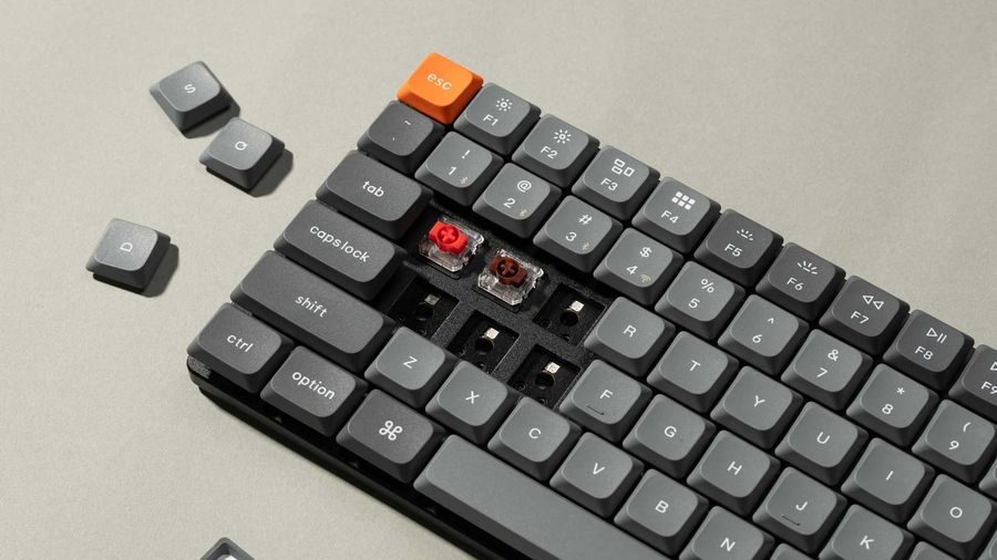 Clavier m&eacute;canique Keychron K3 Max avec switches Gateron Red lin&eacute;aires rempla&ccedil;ables &agrave; chaud.
