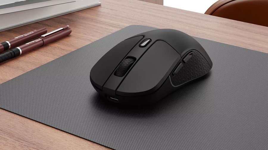Souris gaming sans fil Keychron M3 1K Wireless avec capteur PixArt 3395 jusqu&rsquo;&agrave; 26 000 DPI et connexion Bluetooth, 2,4 GHz ou USB-C.
