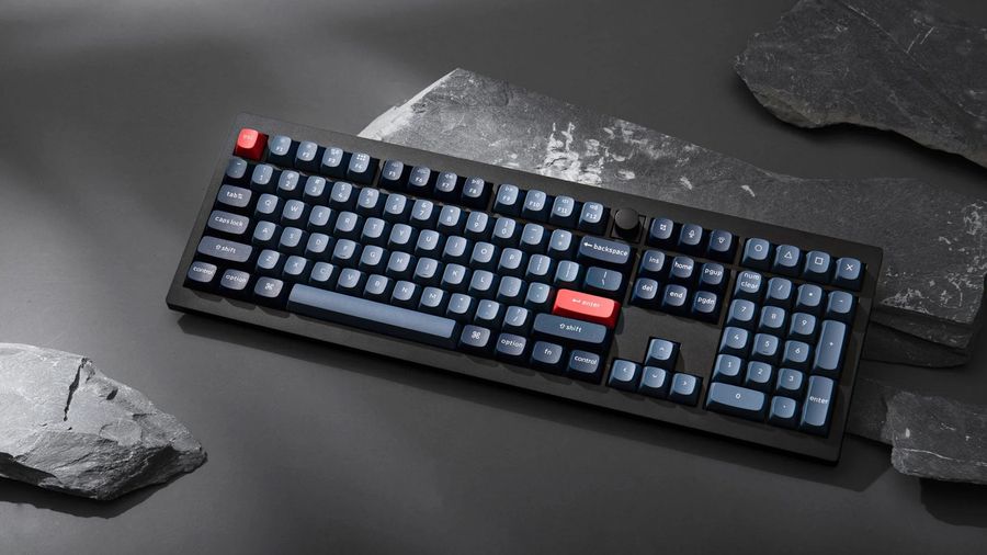 Clavier Keychron V6 Max avec connexions USB-C, 2,4 GHz et Bluetooth.