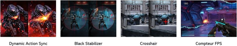 Offrant de nombreuses fonctionnalités pour les gamers, le moniteur 2K QHD LG UltraGear 27GS60F-B est idéal pour les jeux vidéo. Le moniteur 2K QHD LG UltraGear 27GS60F-B offre de nombreuses fonctionnalités pour les jeux vidéo.