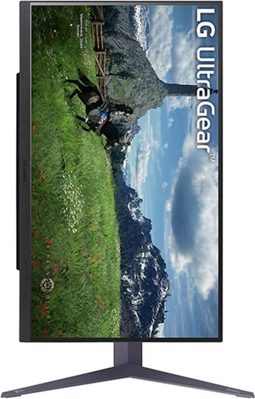 Le moniteur 2K QHD LG UltraGear 27GS85Q-B peut être utilisé à la verticale en mode portrait.