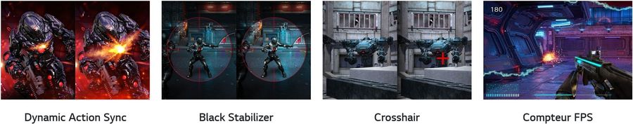 Le moniteur 2K QHD LG UltraGear 27GS85Q-B offre de nombreuses fonctionnalités pour les jeux vidéo.