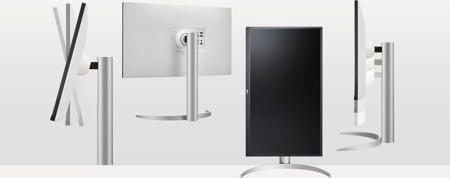 Conçu pour le confort, le moniteur LG UltraFine 27UP850K-W s'ajuste facilement à toutes les configurations et à tous les usages.