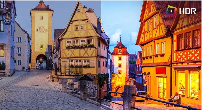 L'&eacute;cran ultra large LG UltraWide 29WQ600-W prend en charge le HDR10. 