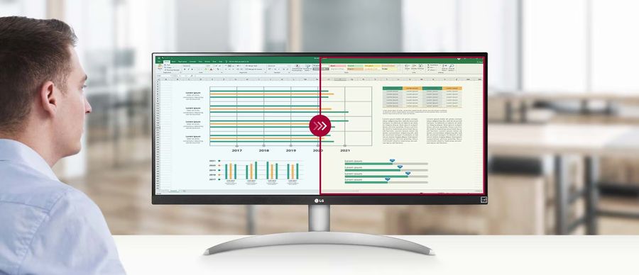 Le moniteur ultra large LG UltraWide 29WQ600-W propose un mode lecture.