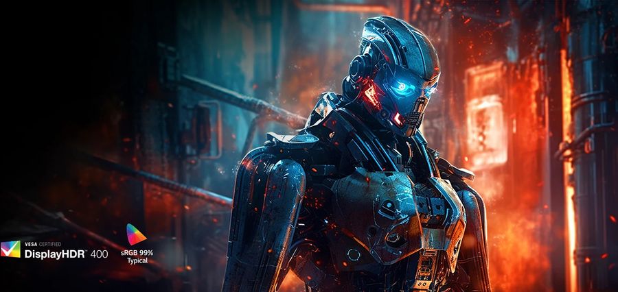 Parfait pour la création de contenu et les jeux vidéo, l'écran gamer LG UltraGear 32GS75Q-B couvre 99 % du gamut sRGB.