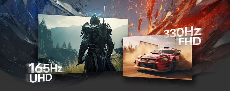 Moniteur LG UltraGear OLED 32GX850A-B avec Dual-Mode 4K 165 Hz / FHD 330 Hz pour s’adapter à tous les styles de jeu.