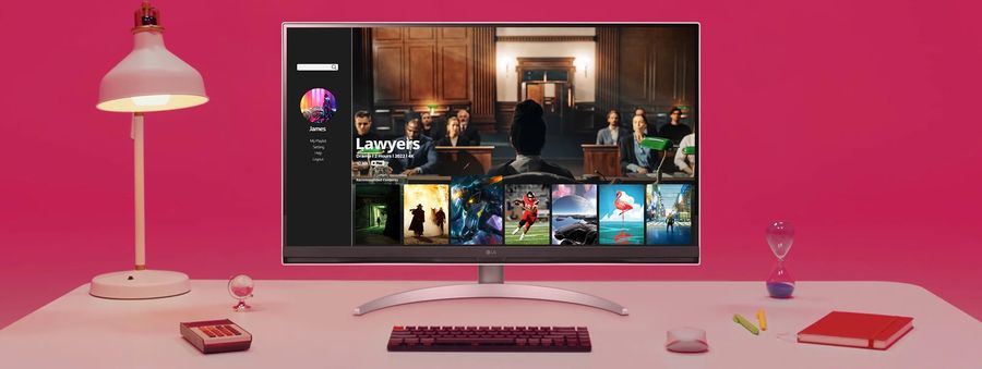 L'&eacute;cran de MyView Smart Monitor 32SQ700S-W permet aussi de regarder des films et s&eacute;ries sans ordinateur.