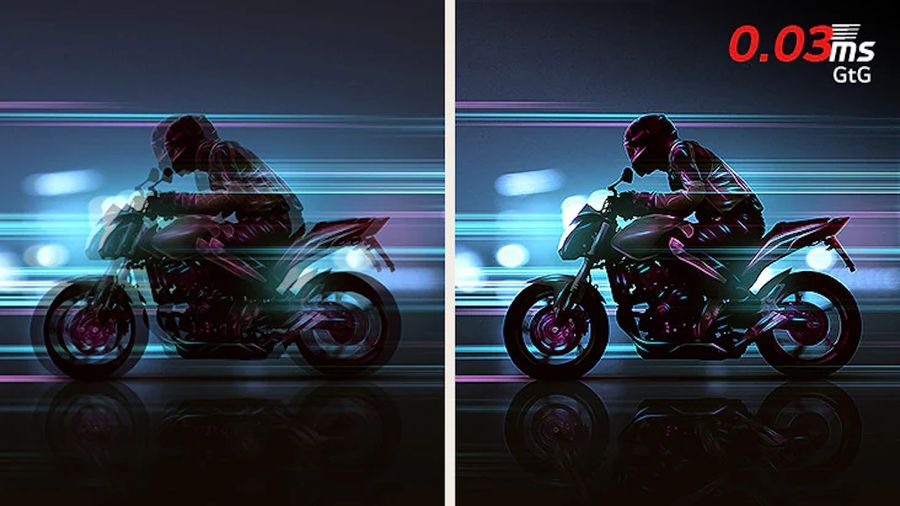 Avec un temps de réponse minimal de 0,03 ms, l'écran gamer LG UltraGear OLED 34GS95QE-B est ultra réactif.