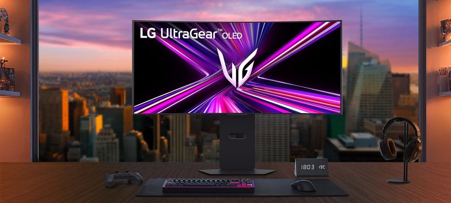 Moniteur gaming LG UltraGear OLED 34GX900A-B de 34 pouces OLED incurvé, UWQHD, 240 Hz et 0,03 ms pour une immersion totale.