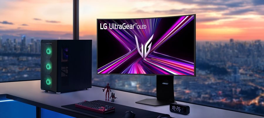 Interface LG Switch pour le LG UltraGear OLED 34GX900A-B avec contrôle rapide des réglages et affichage multi-sources (PiP/PbP).