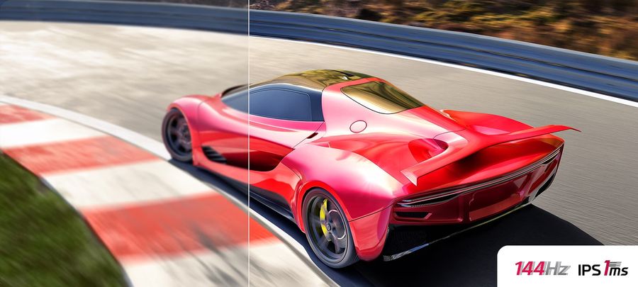 Avec un taux de rafraîchissement de 144 Hz et un temps de réponse de 1 ms, le moniteur LG UltraWide 38WR85QC-W est idéal pour le gaming. L'écran LG UltraWide 38WR85QC-W peut atteindre une fréquence de rafraîchissement de 144 Hz.