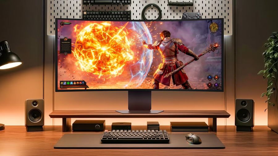 Moniteur gaming ultrawide LG UltraGear Evo OLED 39GX950B-B de 39 pouces, avec dalle OLED Tandem 5K2K et courbure 1500R.