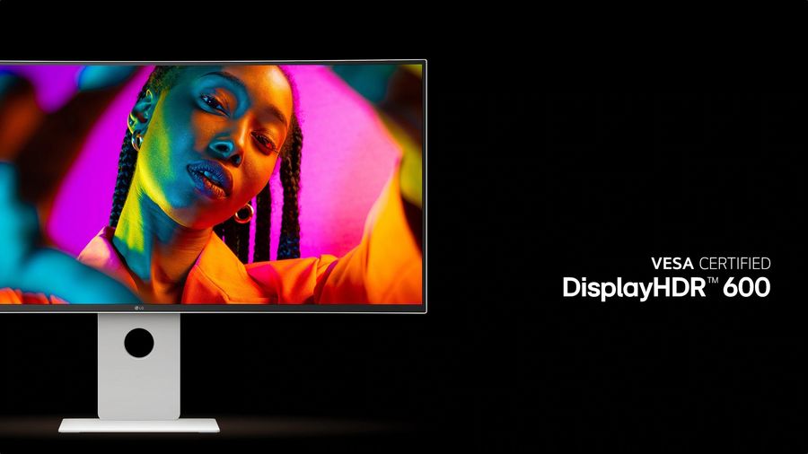 Écran LG UltraFine 40U990A-W certifié DisplayHDR 600 pour un rendu HDR éclatant et détaillé.