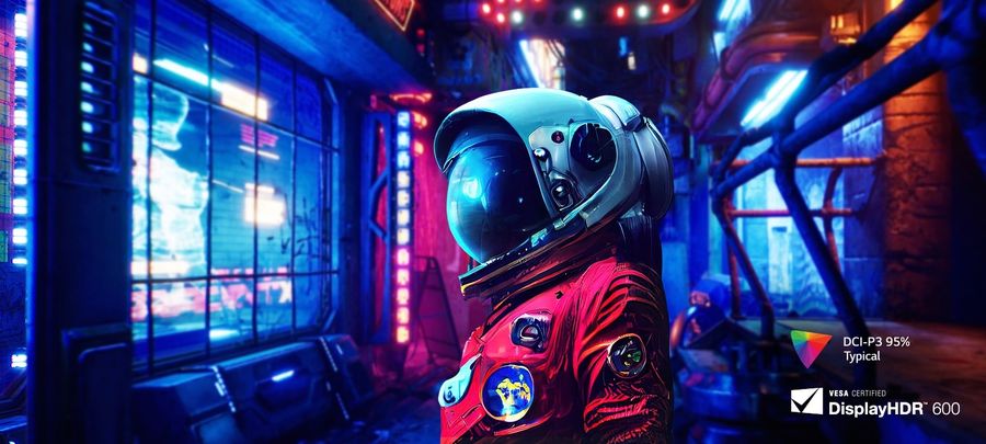 Le moniteur PC LG UltraGear 45GR75DC-B couvre 95 % de l'espace colorimétrique DCI-P3.