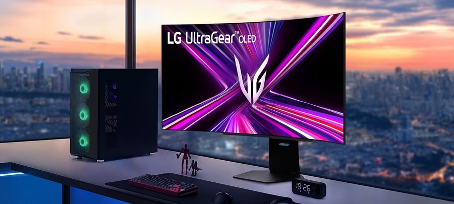Moniteur gaming LG UltraGear OLED 45GX900A-B de 45 pouces incurvé OLED WQHD 240 Hz et 0,03 ms.