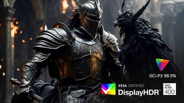 La compatibilité avec l’espace colorimétrique DCI-P3 assure une restitution fidèle des couleurs, aussi bien pour le divertissement que pour les tâches de retouche, de graphisme ou de montage vidéo.